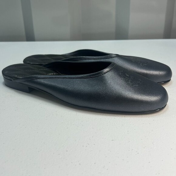 Victoria's Secret Shoes - Victoria's Secret Slip On Flat Navy Blue Loafers Size Medium NIB House Shoes